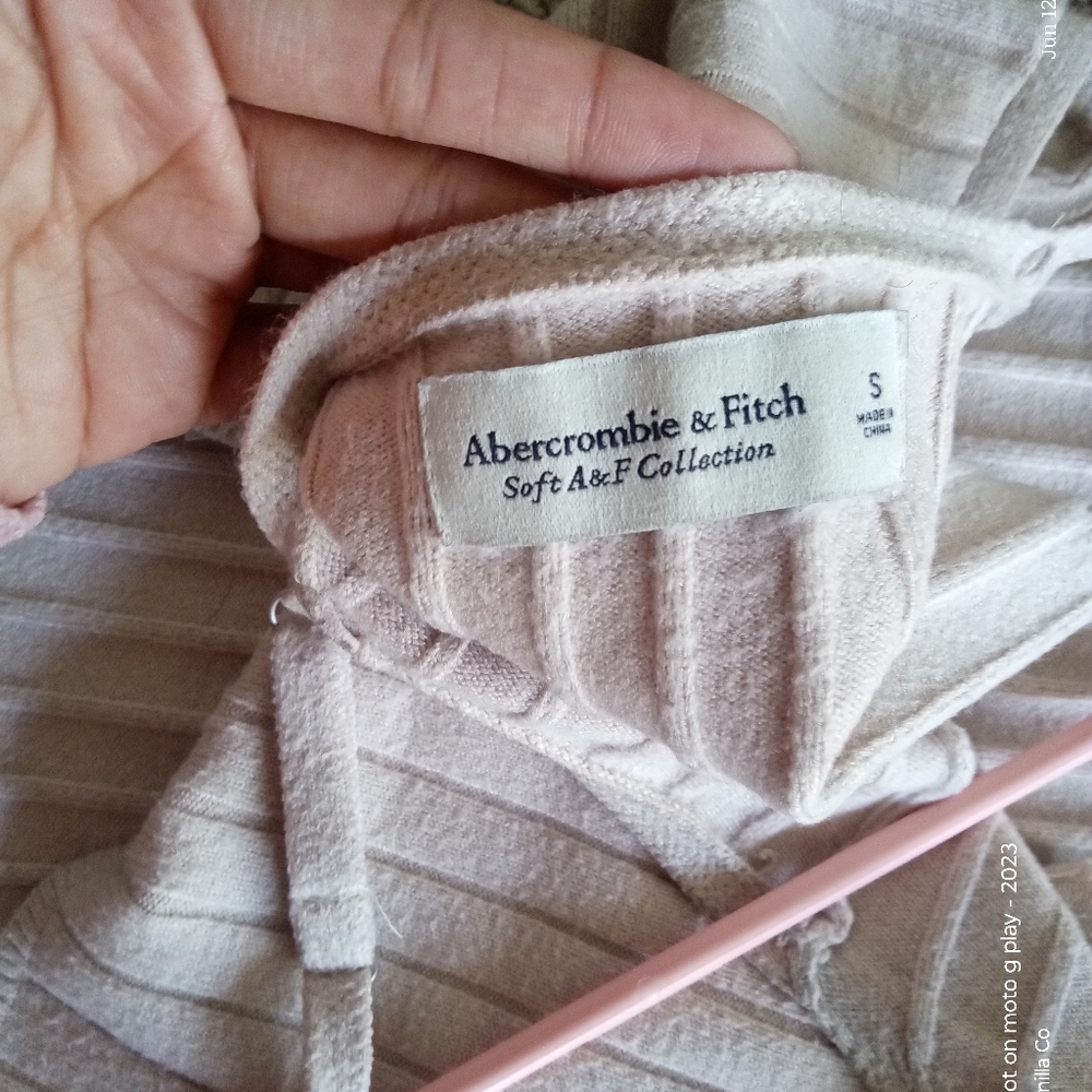 Abercrombie & Fitch Soft A&F Luxe Loft Tank Top Cropped Tan Size Small - Picture 3 of 7
